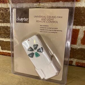 Universal Ceiling Fan + Light Remote Control w/ Cradle New , Light Dimming